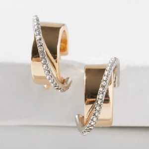 Crystal Pave Huggie Earrings