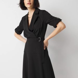 Petite Crepe Shirt Dress