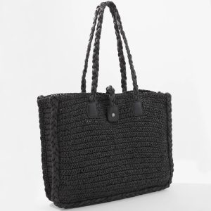Braided Raffia Tote