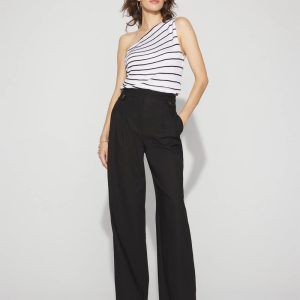 Tab-Waist Wide-Leg Pant