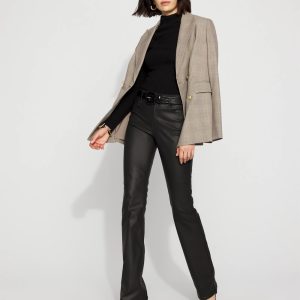 High-Rise Coated Micro Bootcut Jean