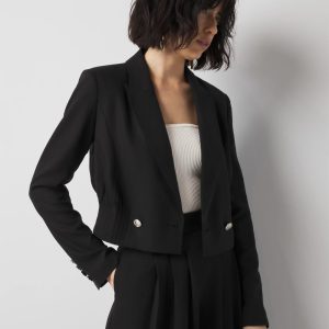 Cropped Double-Breasted Jacket