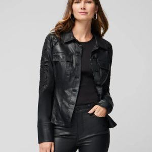 Petite Cutwork Coated Flirty Jacket