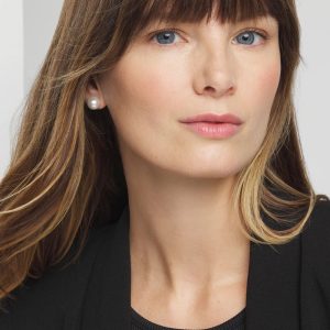 Glass Pearl Stud Earrings