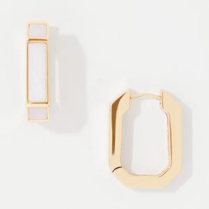 Mother of Pearl Huggie Earrings