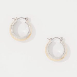 Silver + Gold Hoop Earrings