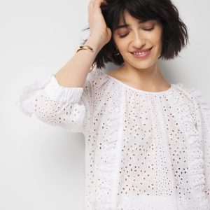 Eyelet & Ruffle Blouse
