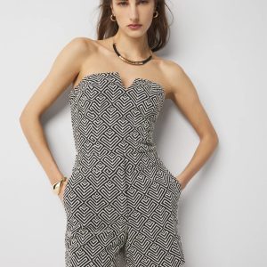 High-Rise Embroidered Short