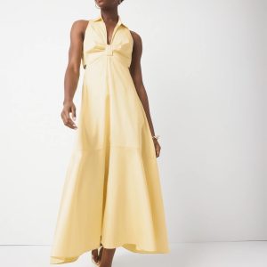 Cut-Out Collared Dress