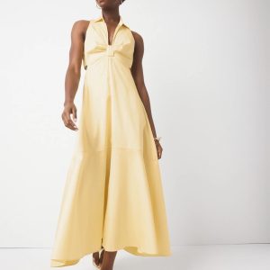 Cut-Out Collared Dress