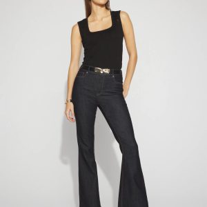 Petite High-Rise Flare Jean