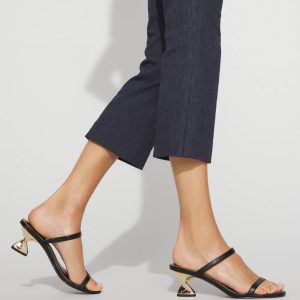 Gold Twist-Heel Sandal