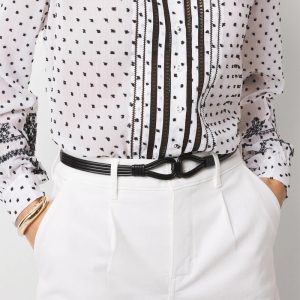 Knotted Skinny Stretch Belt