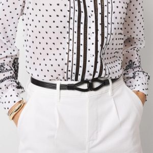 Knotted Skinny Stretch Belt