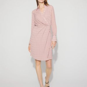 Tie-Detail Chiffon Shirt Dress