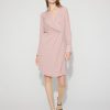 Tie-Detail Chiffon Shirt Dress
