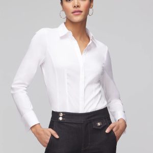 Long Sleeve Seamed Detail Poplin Shirt