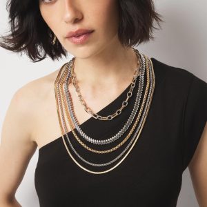 Gold + Silver Mixed Chain Convertible Necklace