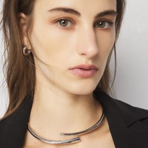 Silver Sculptural Collar