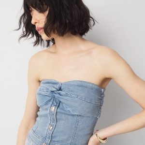 Strapless Denim Bustier