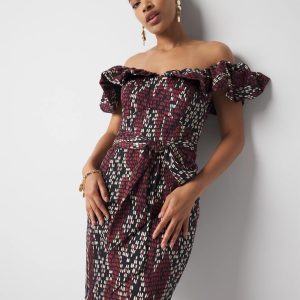 Off-the-Shoulder Poplin Mini Dress