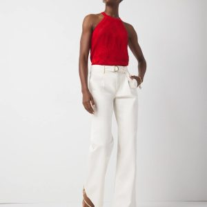 Pret High-Rise Belted Wide Leg Trouser