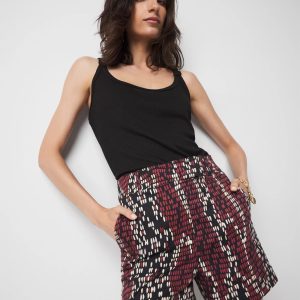 High-Rise Snake Print Tailored Short