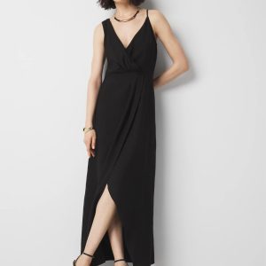 Petite Asymmetric Floral Maxi Dress