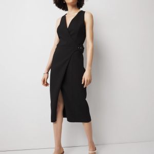 Faux Wrap Sheath Dress