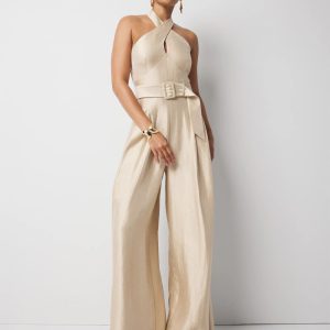 Belted Halter Jumpsuit