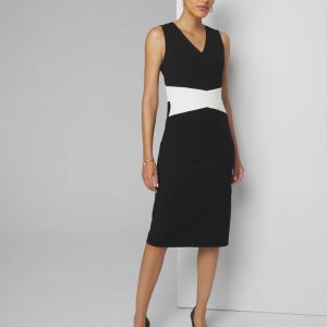 Petite Sleeveless Cross Front Sheath