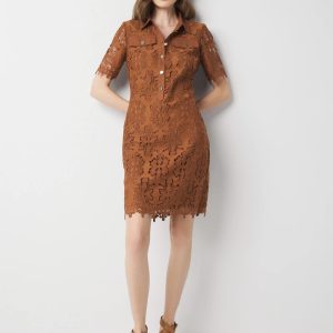 Petite Lace Shirt Dress