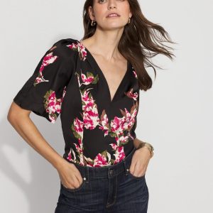 Satin Twist-Shoulder Top