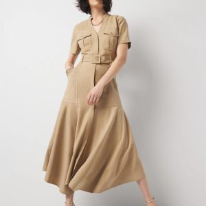 Short-Sleeve Utility Shirt Dress
