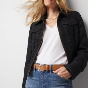 Sculptured Buckle Denim Belt
