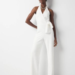 Tie Waist Halter Jumpsuit