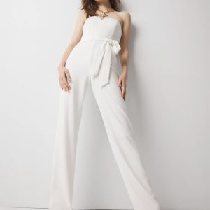 Strapless Wide Leg Jumpsuit