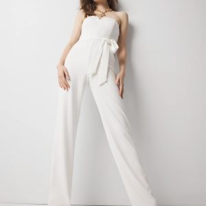 Strapless Wide Leg Jumpsuit