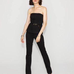 Strapless Denim Jumpsuit