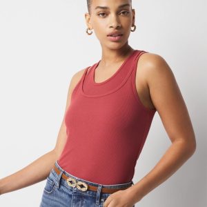 WHBM FORME™ Ribbed Stretch Layered Tank