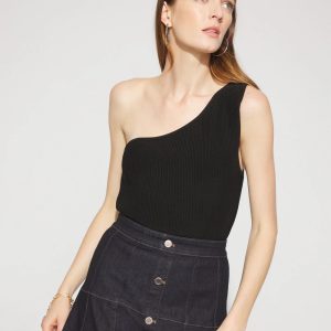 WHBM FORME™ Sculpt Stretch One Shoulder Sweater