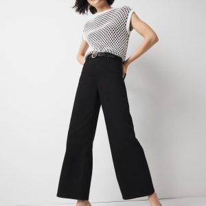 High-Rise Wide Leg Cropped Jean