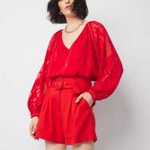 Extra High-Rise Belted Shorts