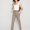 High-Rise Plaid Zoey Straight Pant